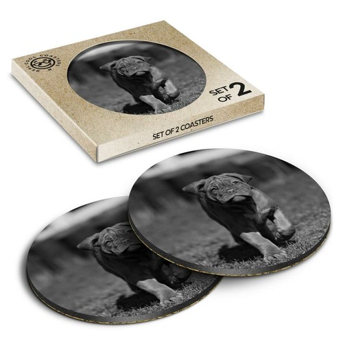 Boxed round coasters bw - x,