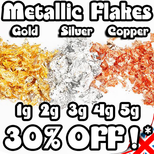 Flakes gold silver - flakes, copper