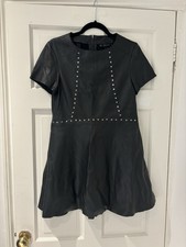 Zara Black Faux Leather Dress