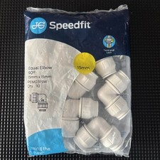 JG Speedfit PEM0315W 15mm Push Fit Elbow Connector - Pack of 10