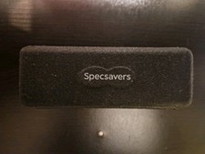 Specsavers Glasses Case Semi Hard fabric black Snap Close Cover Holder