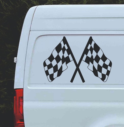 Chequered flag racing car - flag,