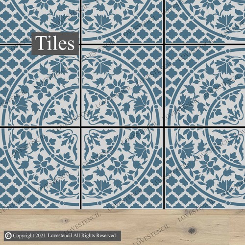Kira tile stencil - tile,