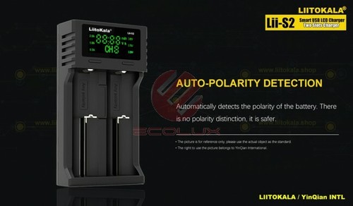 Liitokala battery charger - liitokala, s2