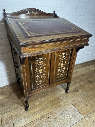 Edwardian rosewood bureau - edwardian,