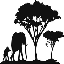 Animal Silhouette  20cm x 20cm