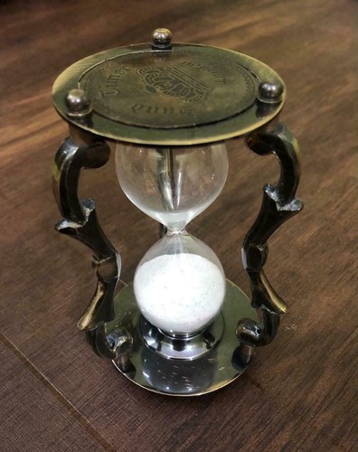 Antique brass sand timer - antique,