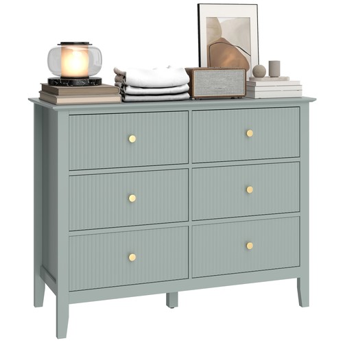 Homcom fluted chest drawers - fluted,