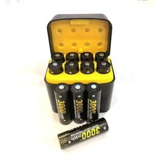 Rechargeable Li-ion Batteries AA 8 Pack With Charger, 3600Mwh High Capacity 1.5V