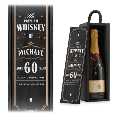 Personalised whisky wooden - personalised,