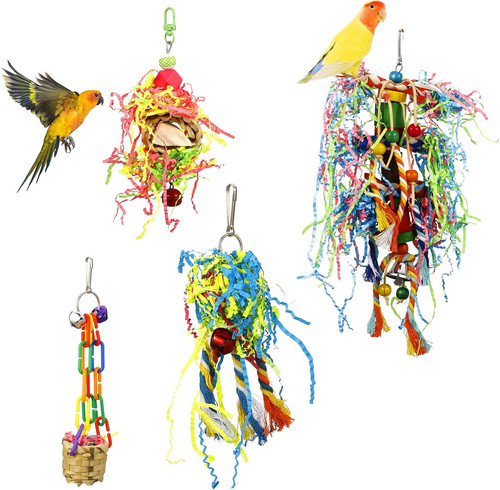Pack bird shredding toys for - shredding,