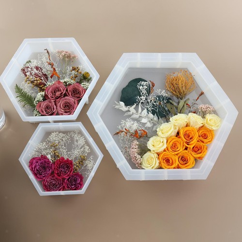 Hexagon silicone mold polymer - hexagon,