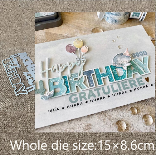 Happy birthday cutting dies - happy,