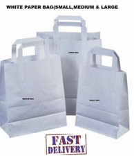 Paper Carrier Bags White SOS