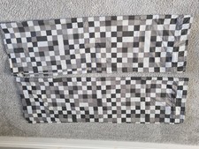 Minecraft Grey Block Curtains Kids Bedroom