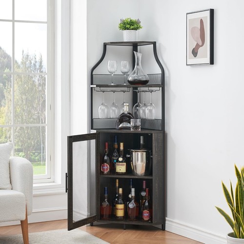 Wine bar cabinet corner tall - corner,