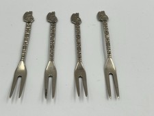 Cocktail Forks Set of 4 Mexico Inca Cocktail Hors D'oeuvres Pickled Onion