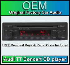 Audi TT CD player Audi Concert car stereo head unit Supplied with radio code