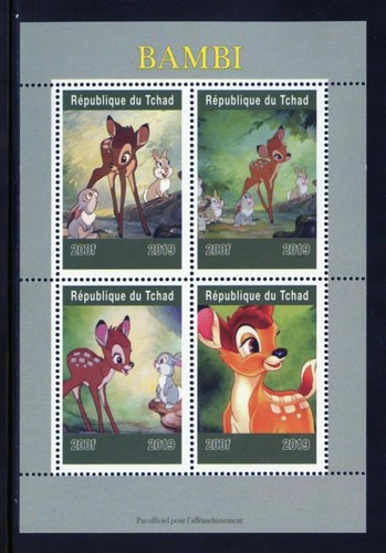 2019 bambi stamp mini sheet - stamp,
