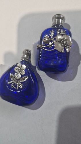 Cobalt blue silver scenes - blue,