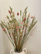 DRIED FLOWERS NATURAL & PINKS 55 STEMS 30-50CMS LONG, VASE, BOUQUET, WEDDINGS