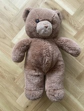 Rare Collectible 1980s Gund Bear Plush Toy, One Eye Missing Pre Owned