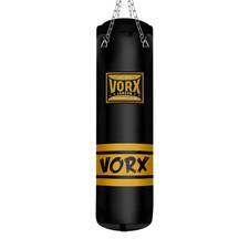 4ft Faux Leather Boxing Punch Bag with Hanging Chains MMA Kickboxing Training