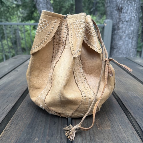Vtg navajo handmade tan - handmade,
