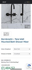 Dornbracht Tara wall mounted bath taps without shower attachment, Matte black