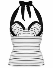 Figleaves Amalfi Tummy Control Padded Halter Neck Tankini Top BNWT 187430