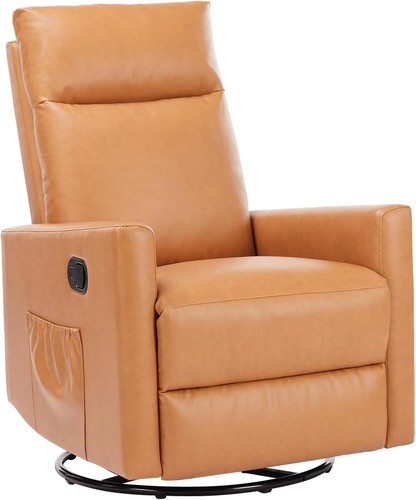Brown swivel rocker recliner - swivel,