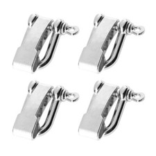 4Pcs Adjustable D Shackles Buckle High Strength Zinc Alloy Bows D Shape Shackles