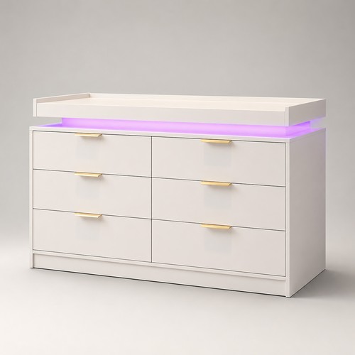 Modern white drawer chest - modern,