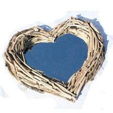 Heart-Shaped Driftwood Mirror
