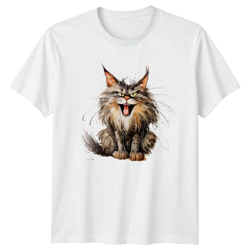 Angry hissing maine coon - angry,