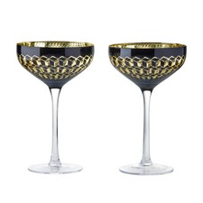 Artland Cubic Set of 2 Champagne Saucers