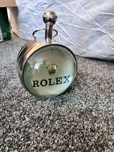 Glass globe desk clock bearing - clock,