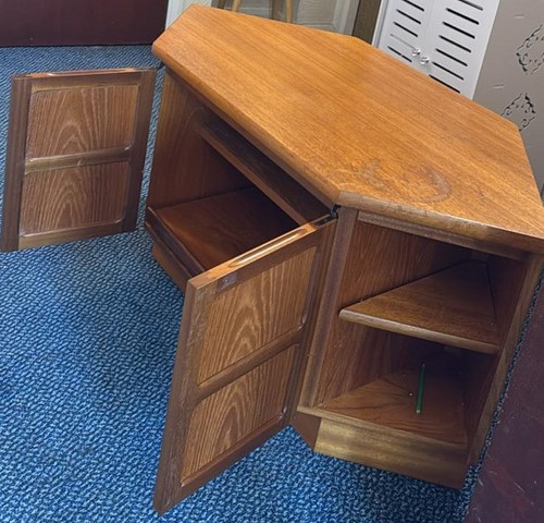 Corner unit brown wooden - brown,