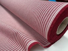 Herringbone Ticking Stripe Fabric Linen Look Lines Cushion Material - 140cm Wide