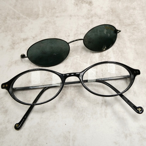 Gloss black eyeglasses - black,