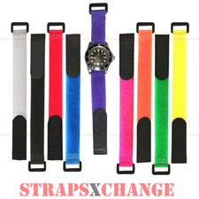 20mm Nylon Hook & Loop Grip Surf Sport Beach Sun Watch Strap Band Wrap Around