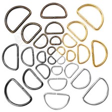 D Rings Metal Loops buckles 10 15 20 25 30 35 40 50 mm webbing Bag straps dog