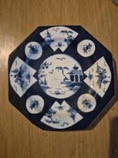A Powder Blue Octagonal Saucer