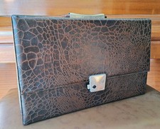 Vintage 1970 faux crocodile - vintage,