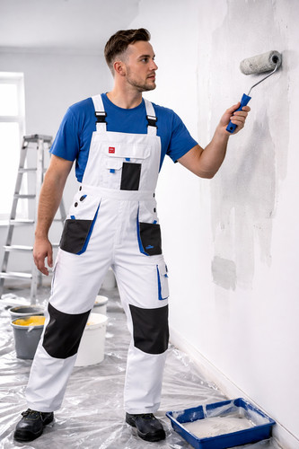 Mens white bib brace - mens,