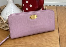 MULBERRY plaque 8 credit card zip around leather purse.