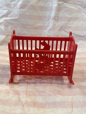Vintage plastic doll house - house, cot