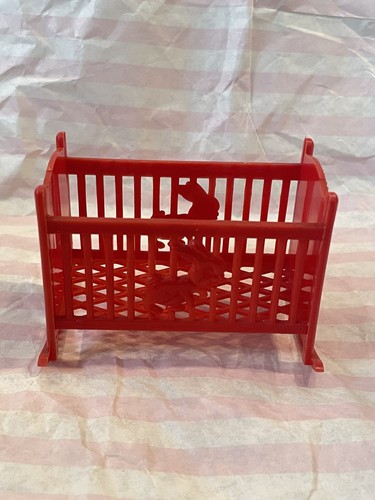 Vintage plastic doll - doll, cot