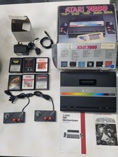Vintage Atari 7800 -  Console - Boxed with Asteroids - Complete & 5 Other Games