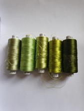 5x Coats Alcazar Machine Embroidery  Thread Greens